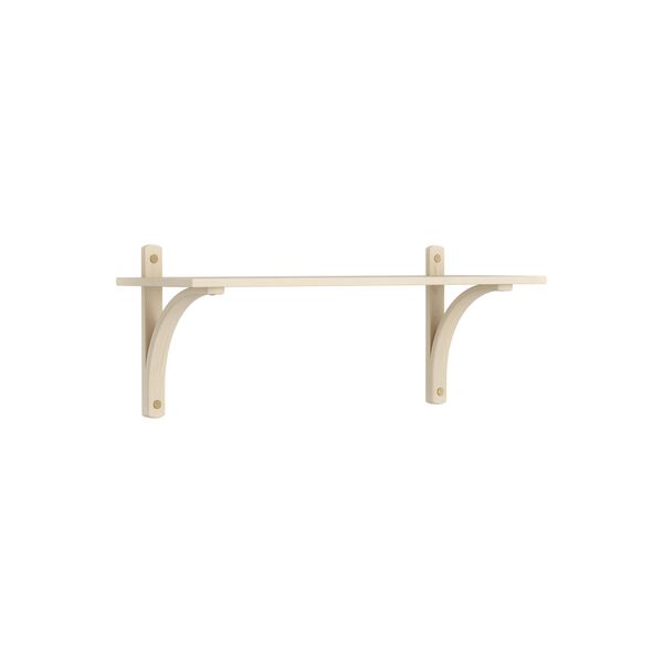 Levi Wall Shelf 90 cm Small Aluminium / Naturlack Ash
