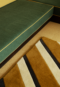 Teklan Diagonal Uldgulvtæppe 180x270 cm Sand