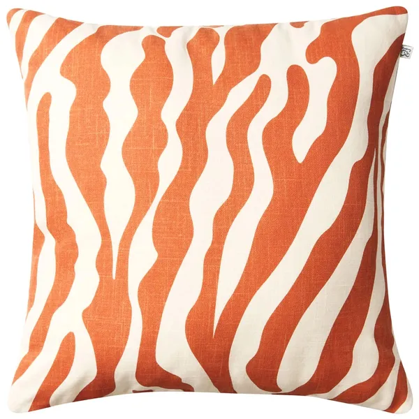 Zebra Pude 50x50 cm Orange/Offwhite
