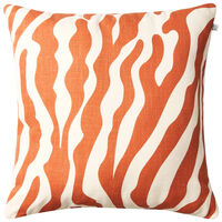 Zebra Pude 50x50 cm Orange/Offwhite