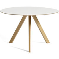 CPH 20 2.0 Pöytä Ø120 cm Vesipohjalakattu Tammi / Valkoinen