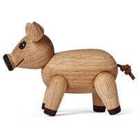 Poppy Pig Träfigur 6 cm