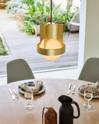 Loop Single Ceiling Lamp with Sphere IV Gold