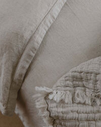 Hemstitched Linen Duvet Cover Double 220x220 cm