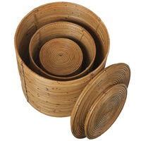 Column Oppbevaring Large: H: 43 x Ø: 40 cm Medium: H: 34 x Ø: 30 cm Small: H: 25 x Ø: 20 cm 3-pk Natural Stained