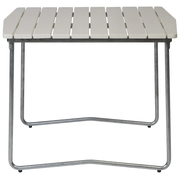B31 Bord 84x92 cm Hvitlakkert Eik / Varmgalvanisert Stål