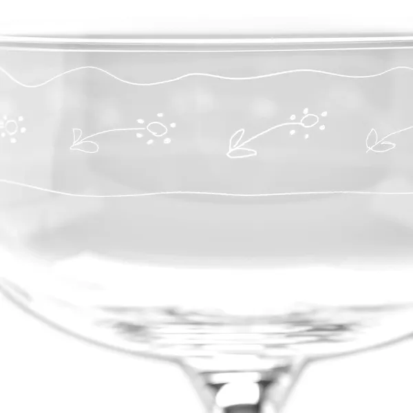 Midnight Flowers Champagneskål 24 cl Transparent