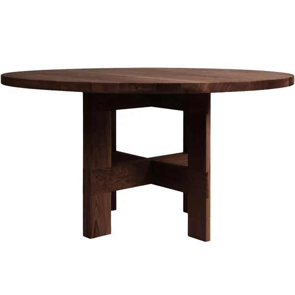 Farmhouse Spisebord Ø140 cm Mørkebrunt