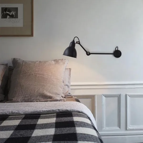 Lampe Gras N°204 L40 SW Vegglampe Sort