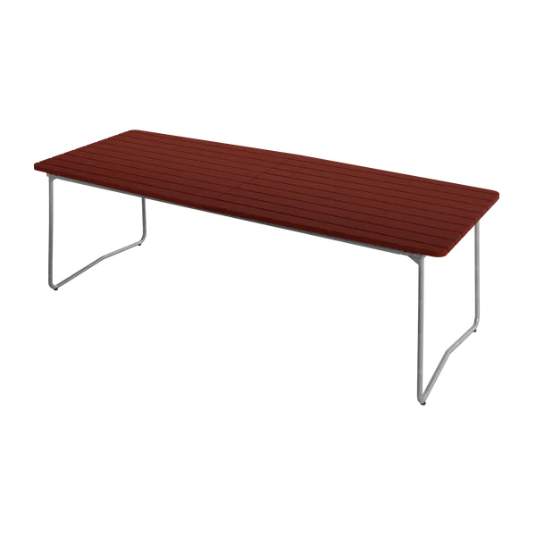 B31 Bord 92x230 cm Mörkröd / Varmförzinkat Stål