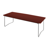B31 Bord 92x230 cm Mörkröd / Varmförzinkat Stål
