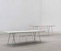 Loop Stand Bord 180 cm Laminat / Vit