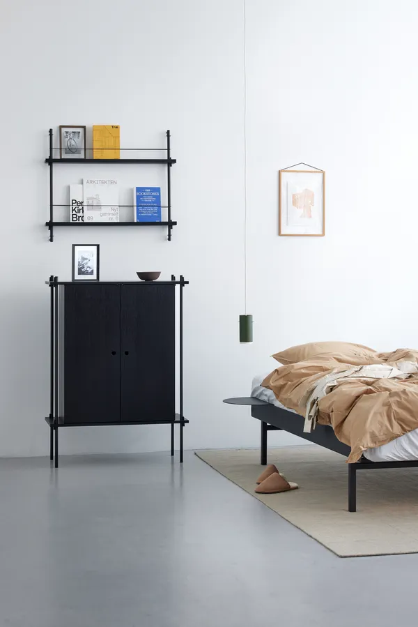 Forlengbar Seng Med Ribber 90-180 cm Sort