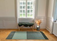 Stripes Tæppe Lysegrønt / Mørkegrønt 90x200 cm