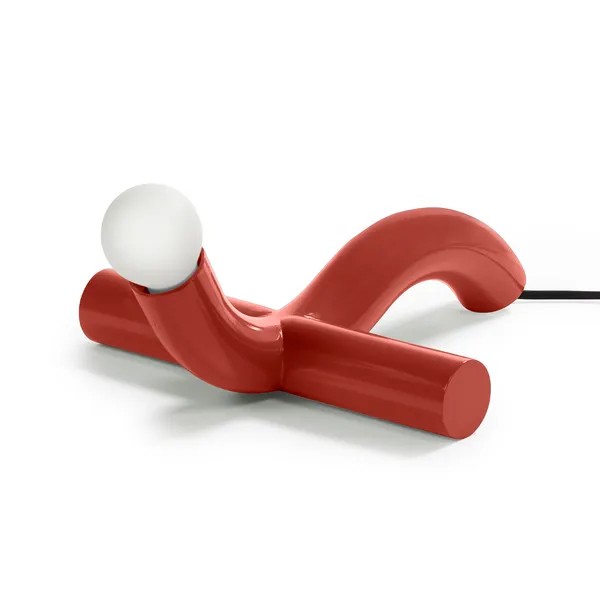 La Due Table Lamp Red