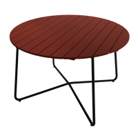 9A Bord Ø120 cm Mørkerødt / Sort