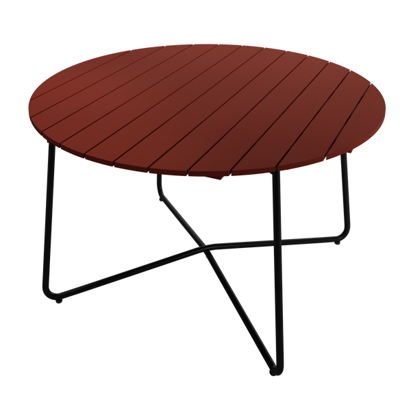 9A Pöytä Ø120 cm Tummanpunainen / Musta