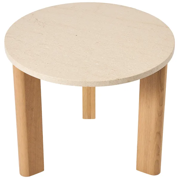 Evoke Soffbord Marmor Creme Ø55 cm