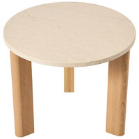 Evoke Soffbord Marmor Creme Ø55 cm
