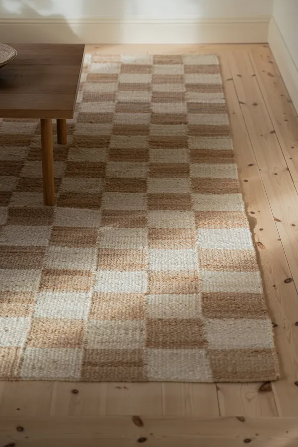 Chess Jutematta 180x270 cm Natur / Off-white