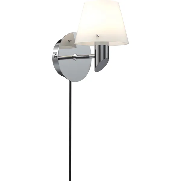 Gil Vägglampa Krom / Opal Glass