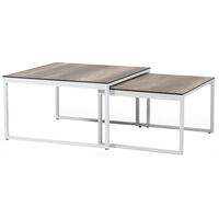 Talance Coffee table 80x80cm H45 White / Dark Grey