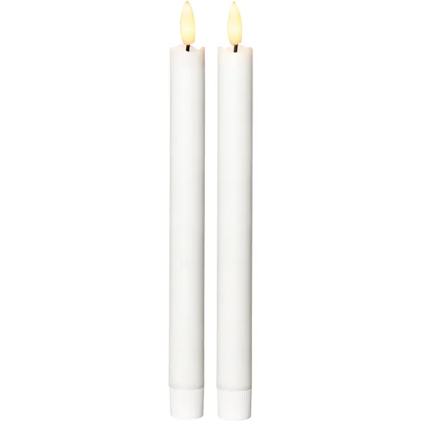 Flamme LED Antikljus Vit 2-pack 25 cm