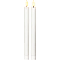 Flamme LED Antikljus Vit 2-pack 25 cm