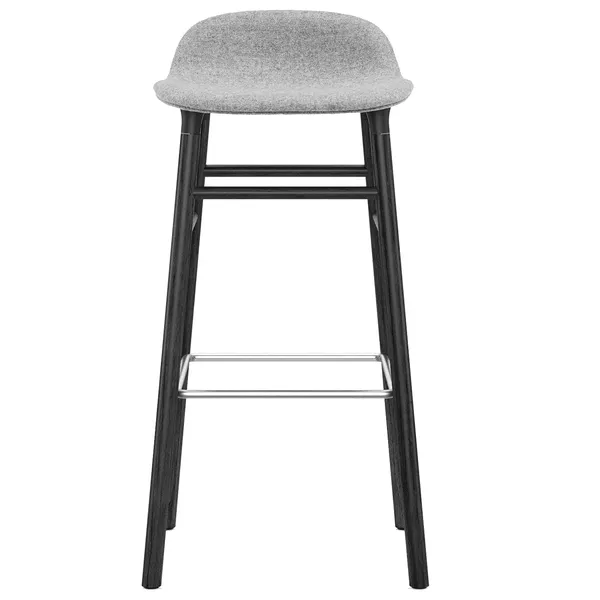 Form Barstol 75 cm Grå / Svart Eik