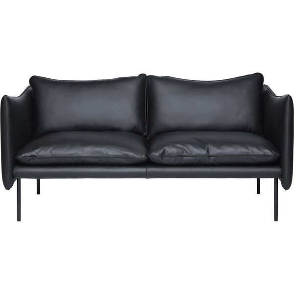 Tiki Sofa 2-Pers Sorte Ben / Læder Elmosoft Sort