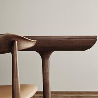 Cow Horn Stol Sort / Olieret Valnød