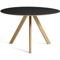 CPH 20 2.0 Bord Ø120 cm Vattenbaserad lackad Ek / Svart