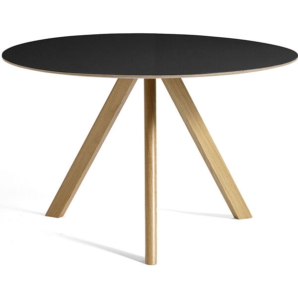 CPH 20 2.0 Bord Ø120 cm Vandbaseret lakeret Egetræ / Sort