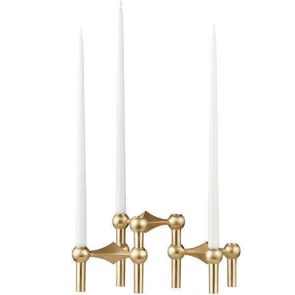 Nagel Kynttilänjalka 3 Kappaletta Brushed Brass