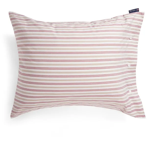 Dobby Striped Pudebetræk Hvidt / Beige / Rødt 50x60 cm