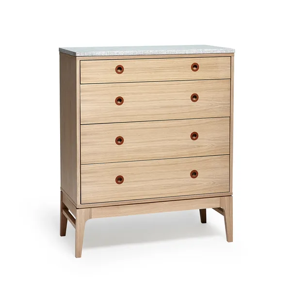 Höllviken Chest Of Drawers 4 Drawers White Pigmented Oak