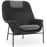 Drape High Fåtölj Ultra Leather 41599 / Hallingdal 166 / Svart