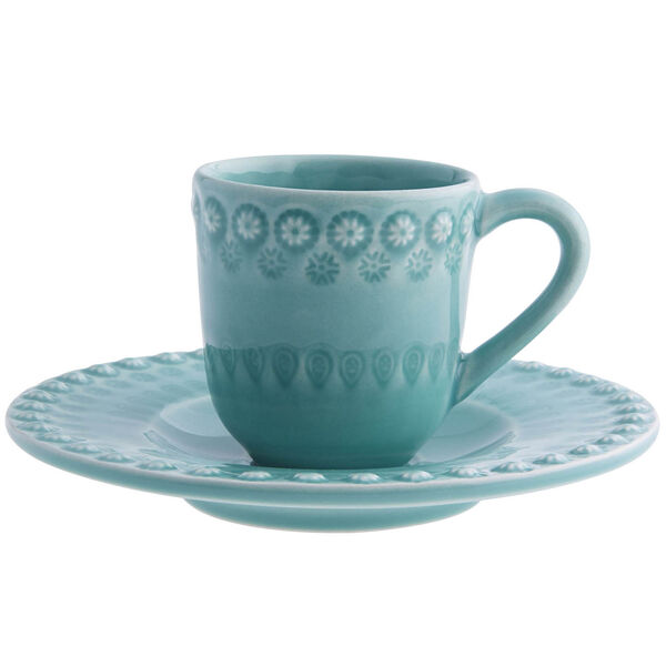 Fantasy Kaffekop Med Underkop Turkis