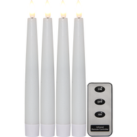 Flamme Slim Antikklys 4-pk Hvit
