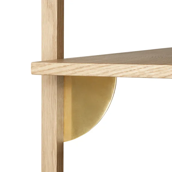 Sector Tripple Narrow Hylla 54x102 cm Ek/Mässing