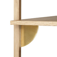 Sector Tripple Narrow Hylla 54x102 cm Ek/Mässing