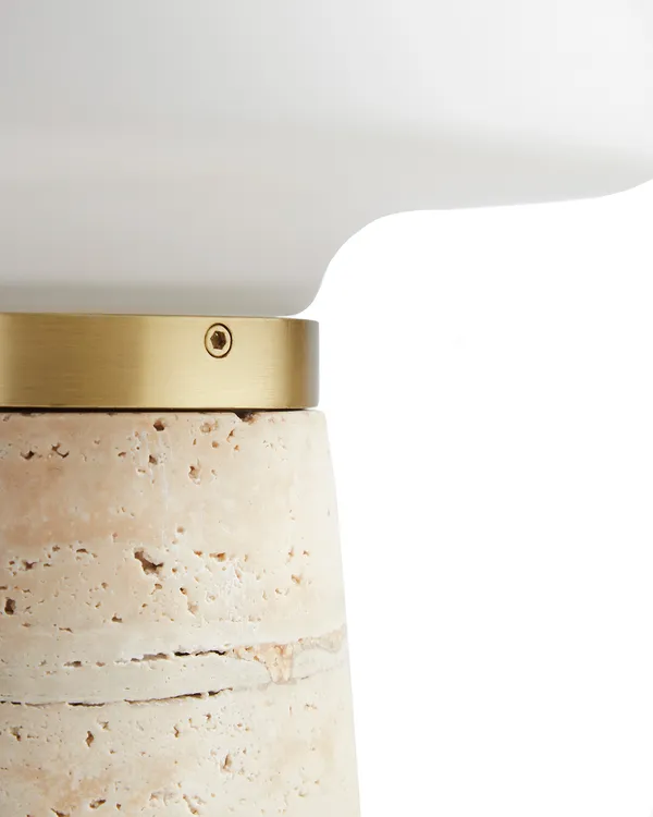 Nova Bordlampe Ivory Travertin