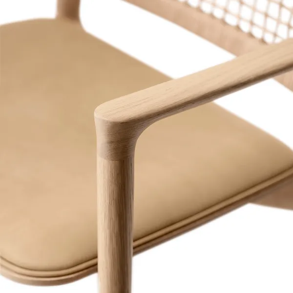 Cabin Loungefåtölj Ljus Ek / Sand Läder