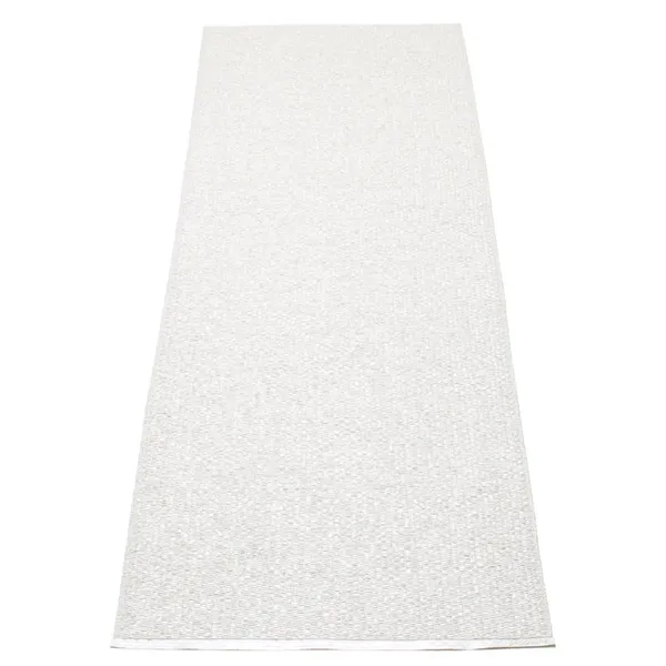 Svea Matto 70x240 cm Metallic White/White