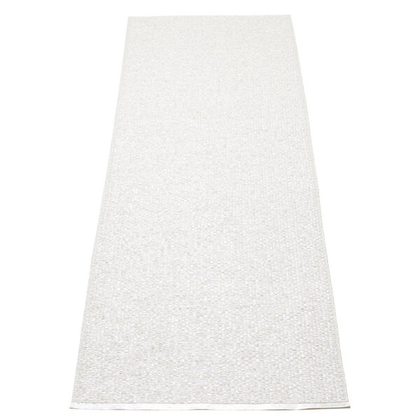 Svea Matto 70x240 cm Metallic White/White