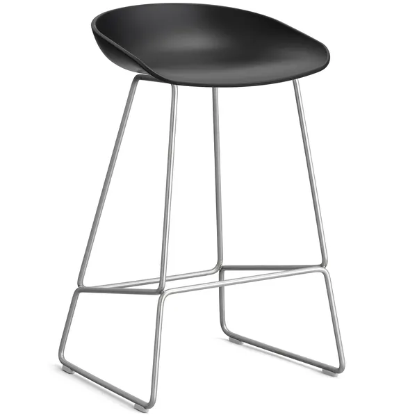 AAS 38 2.0 Barstol 65 cm Rustfritt Stål / Sort