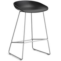 AAS 38 2.0 Barstol 65 cm Rustfritt Stål / Sort