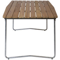 B31 Bord 92x170 cm Obehandlad Teak / Varmförzinkat Stål