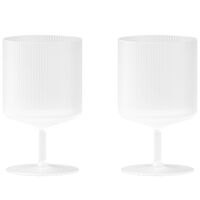 Ripple Vinglas 2-pak Frosted