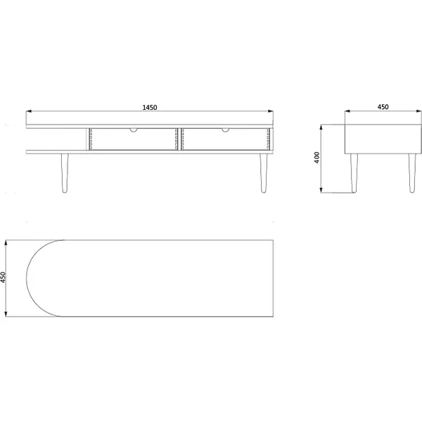 F24 Bänk 145 cm Lackad Ek